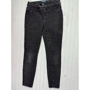 J Crew Size 26 Womens Jeans Pull On Toothpick Skinny Low Rise Black Stretch